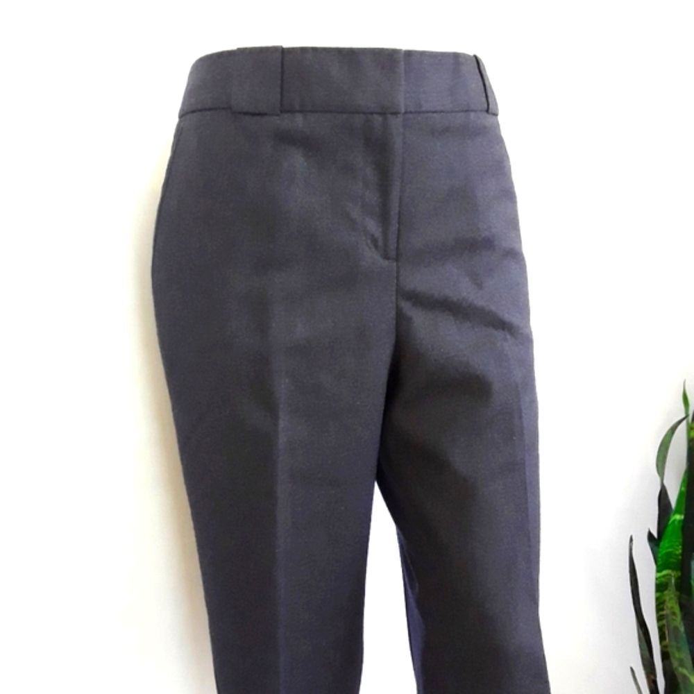 ANN TAYLOR LOFT CHARCOAL GRAY CAPRIS 100% WOOL PANTS SZ 10P